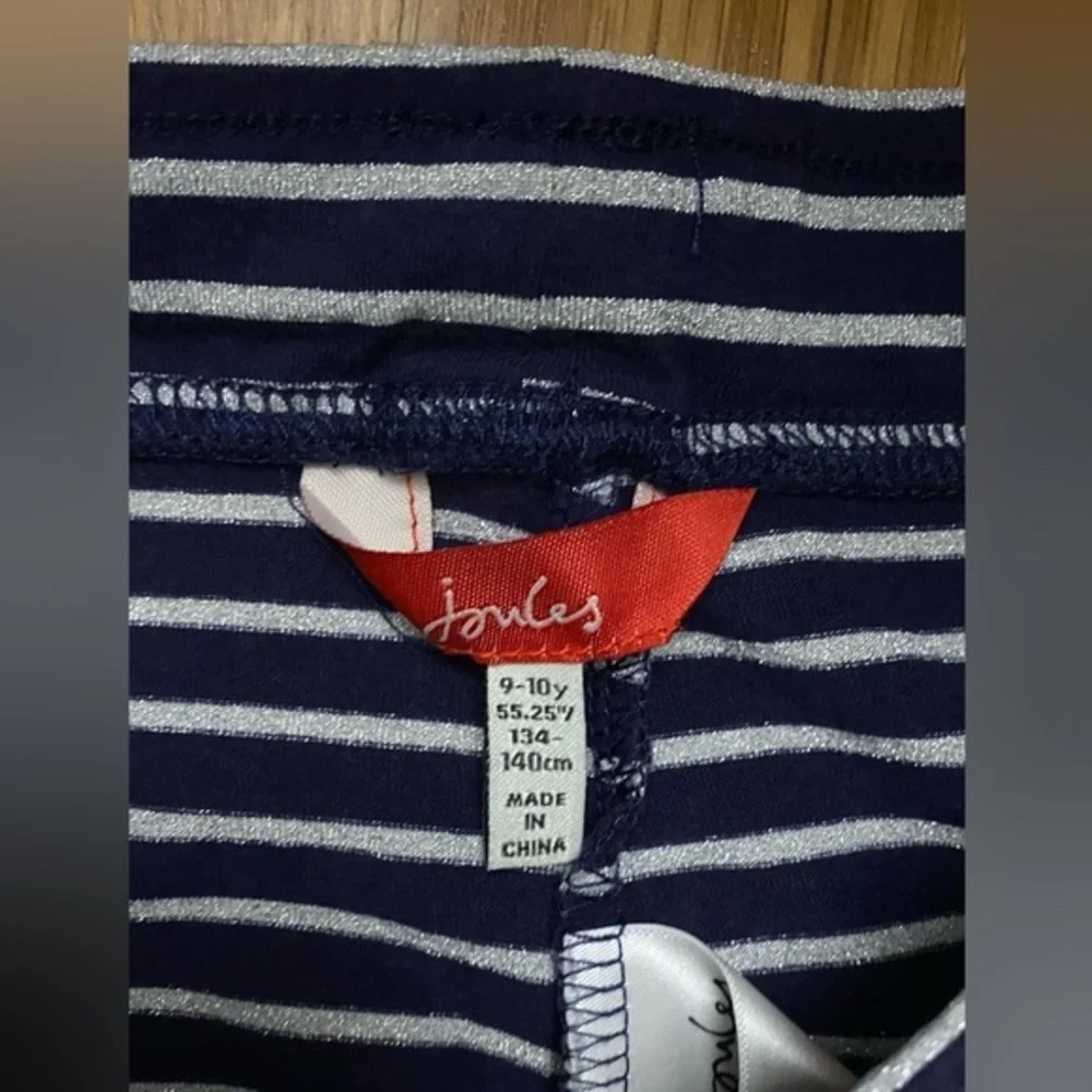 Joules Navy and Silver Leggings Girls 9-10Y